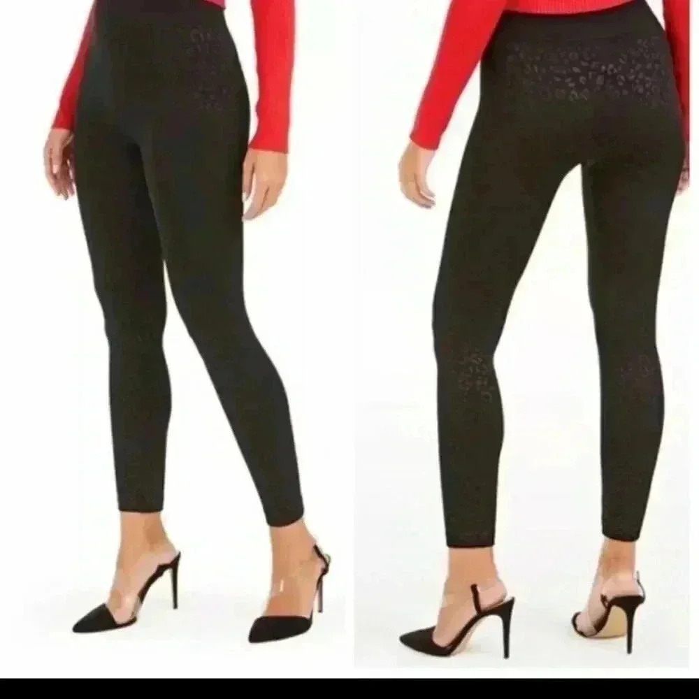 INC Black Animal Print Leggings